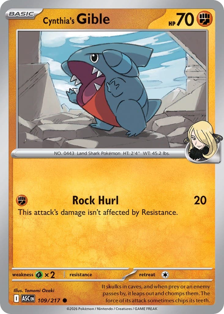 Cynthia's Gible (Poke Ball)