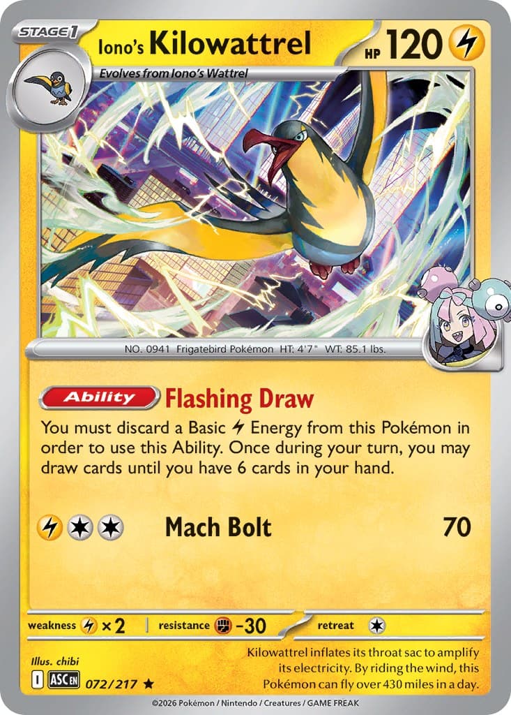 Iono's Kilowattrel (Poke Ball)