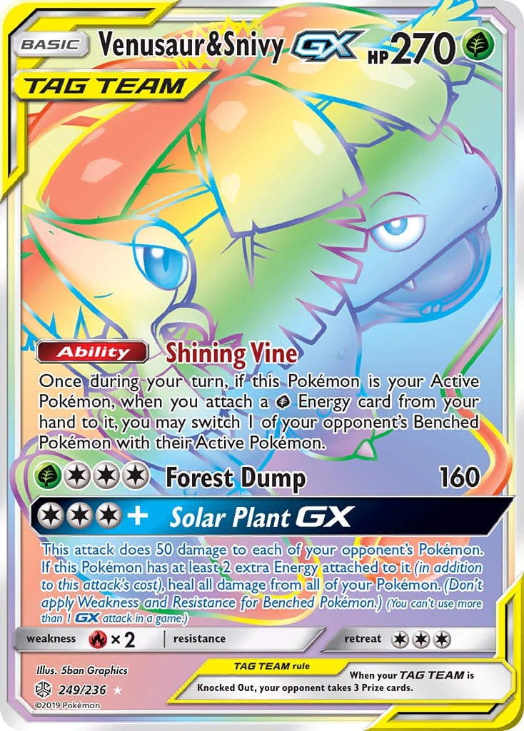 Venusaur & Snivy GX (Secret)